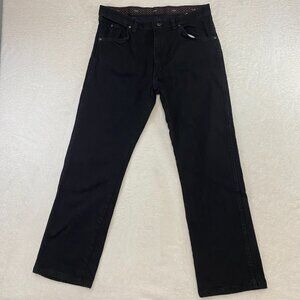 Wrangler Comfort Waist Solutions Black Denim Jeans 36 x 30